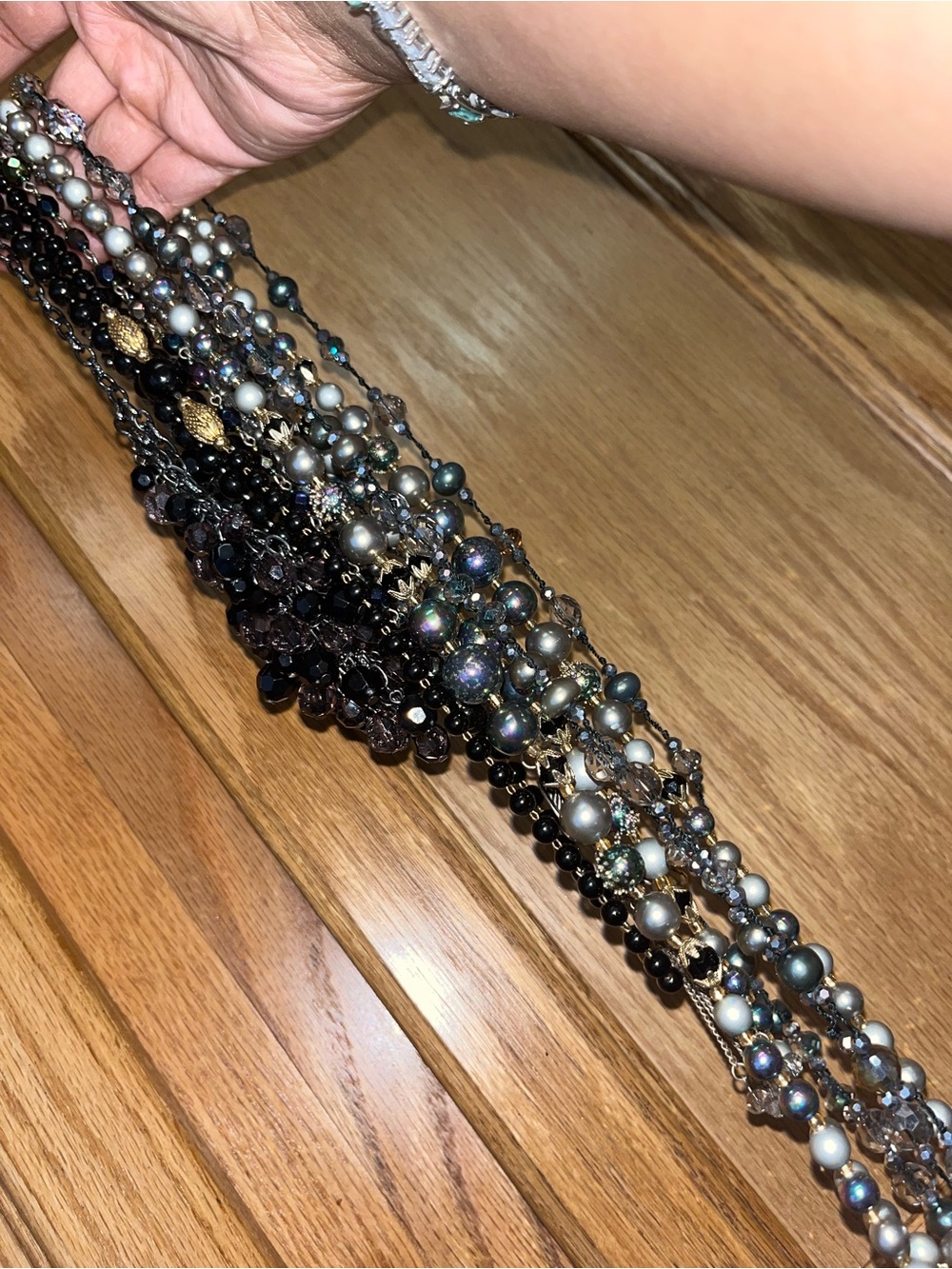 6 pc Goth Girl Pearls Necklaces